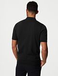 Performance Zip Up Knitted Polo Shirt