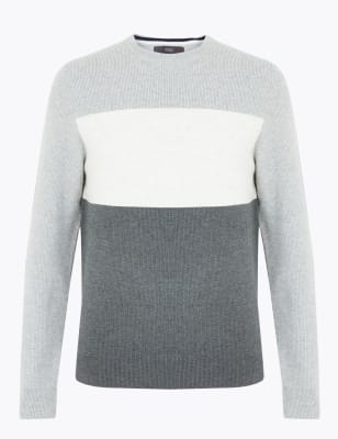 m&s striped jumper