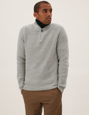 

M&S Collection Jersey supersuave con cuello chimeneaMens - Stone, Stone