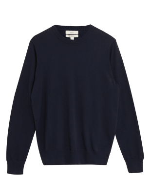 

M&S Collection Pack de 2 jerséis 100% algodón con cuello redondoMens - Navy, Navy