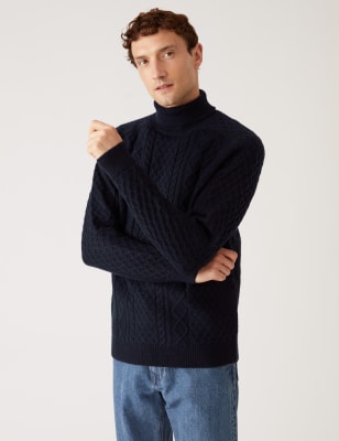 Cable Roll Neck Jumper