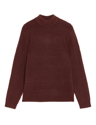 

Mens M&S Collection Chunky Roll Neck Jumper - Burgundy, Burgundy