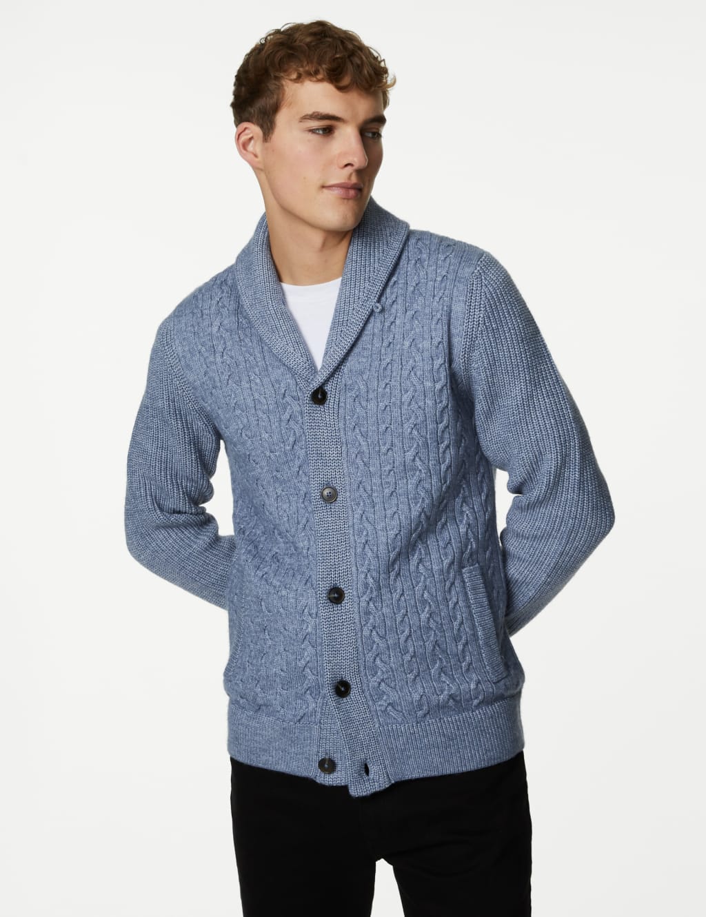 Cable Shawl Collar Cardigan image 3