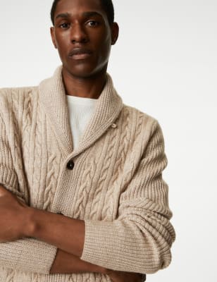 Cable knit hotsell shawl cardigan