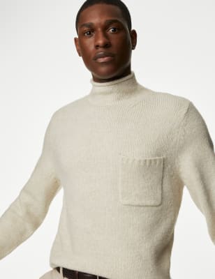 Mens cream outlet turtleneck jumper