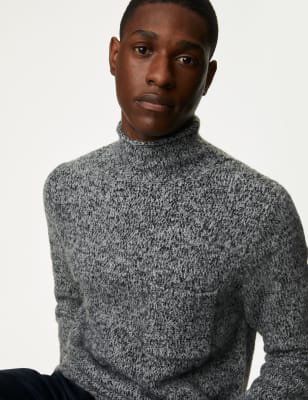 Mens roll shop neck jumper m&s