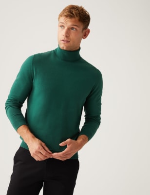 Roll neck jumper hotsell mens marks and spencer