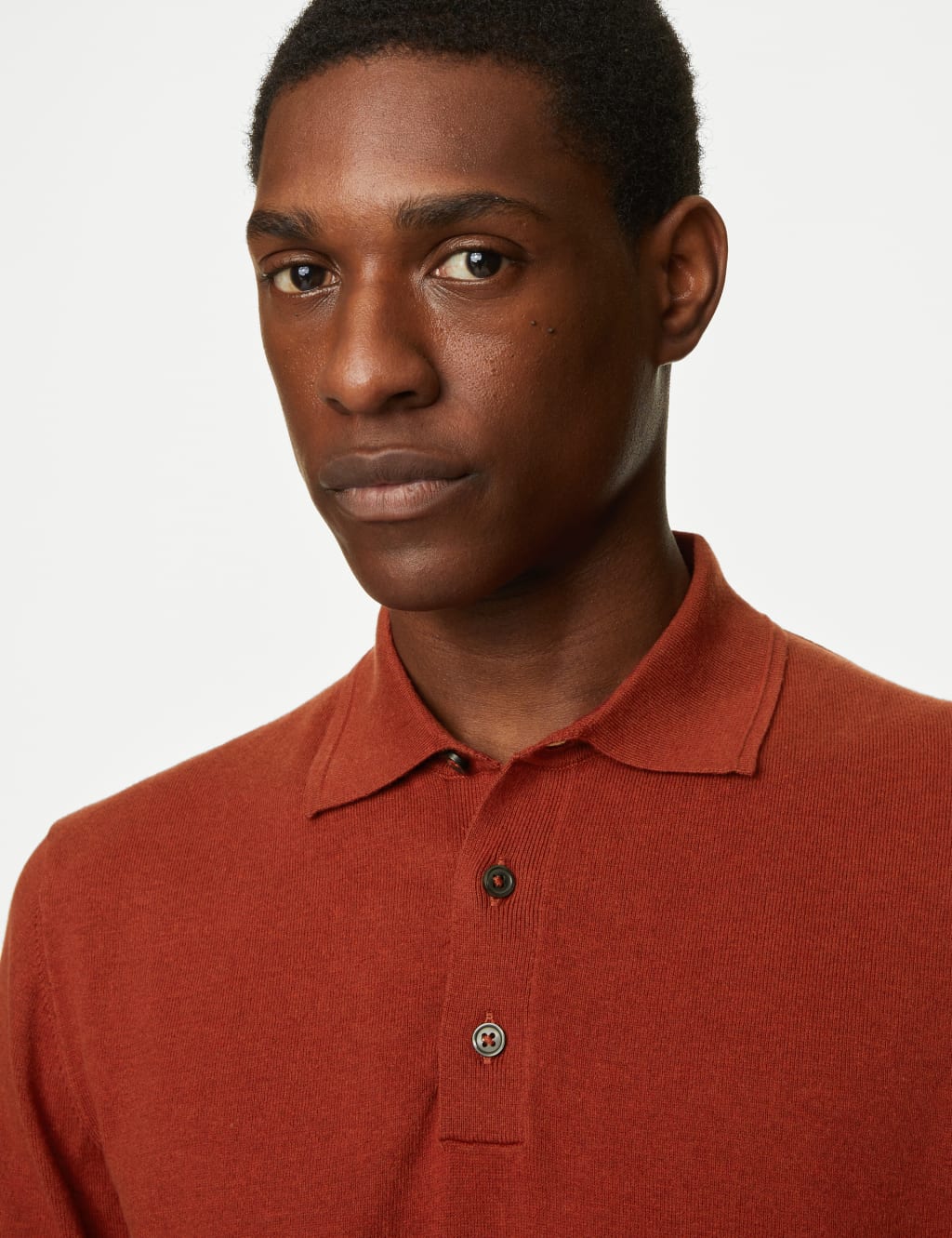 Cotton Rich Tipped Knitted Polo Shirt image 4