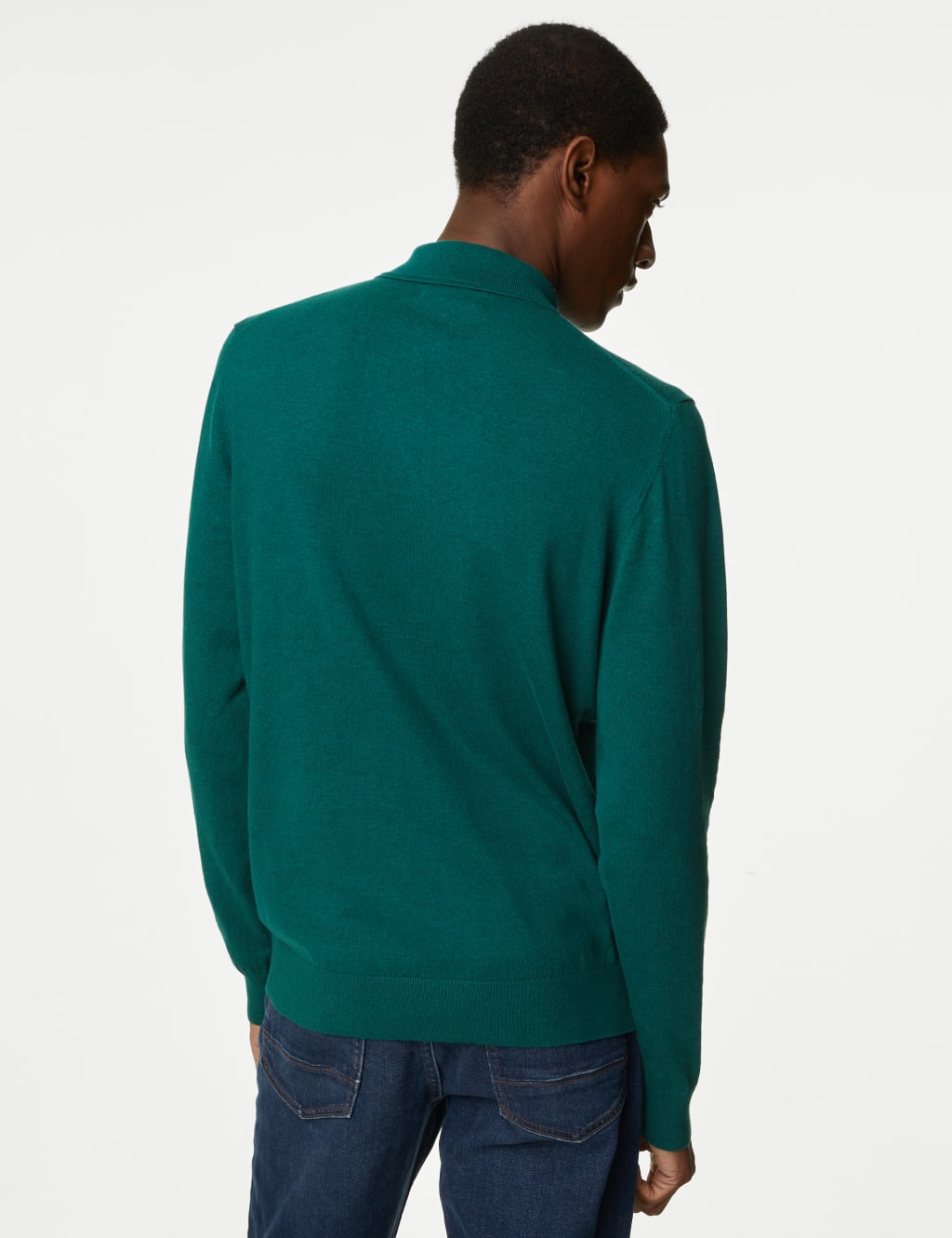 Cotton Rich Tipped Knitted Polo Shirt image 5