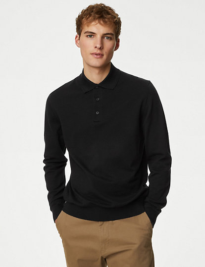 Cotton Rich Tipped Knitted Polo Shirt