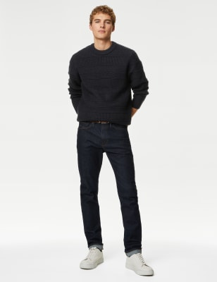 Textured Crew Neck Jumper