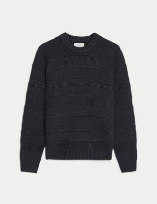 Textured Crew Neck Jumper