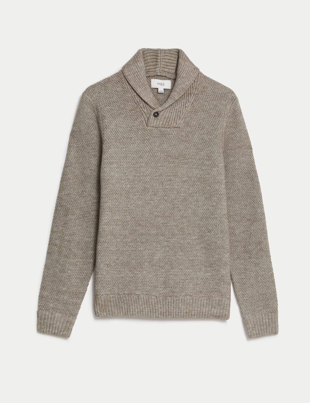 Textured Shawl Collar Jumper image 2
