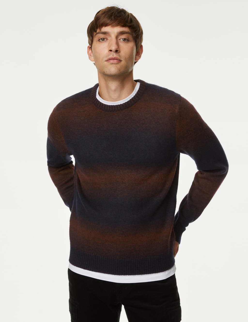 Striped Crew Neck Jumper image 1