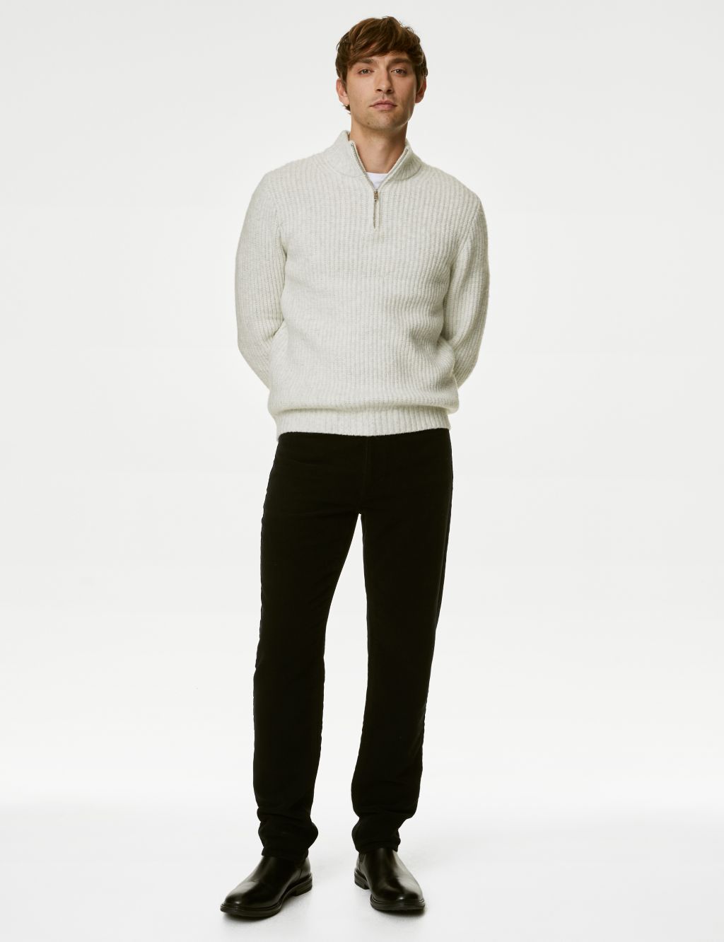 Chunky High Neck Zip Up Jumper image 1