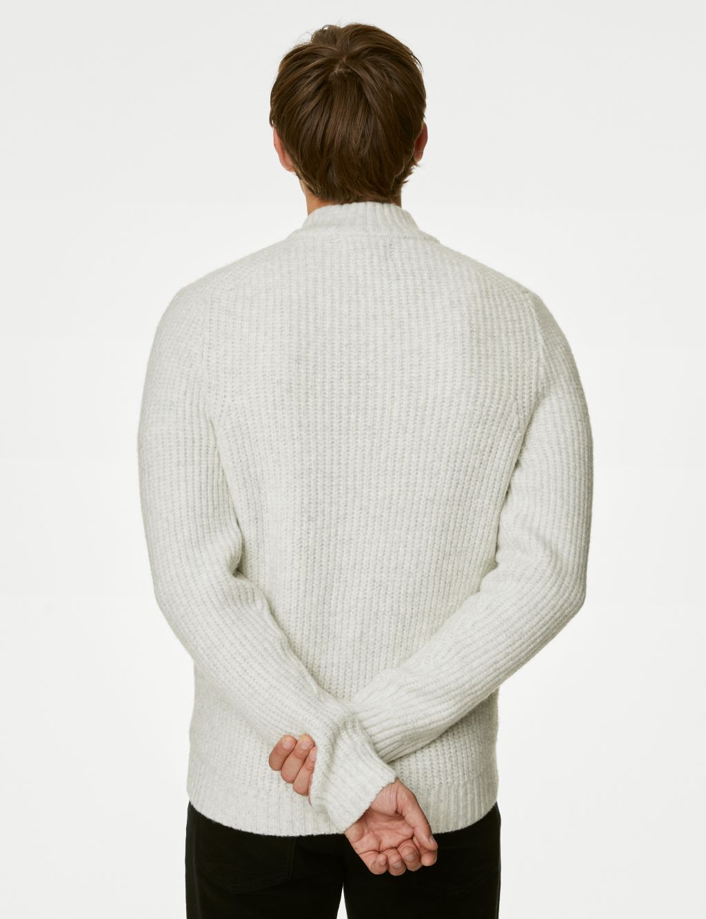 Chunky High Neck Zip Up Jumper image 5