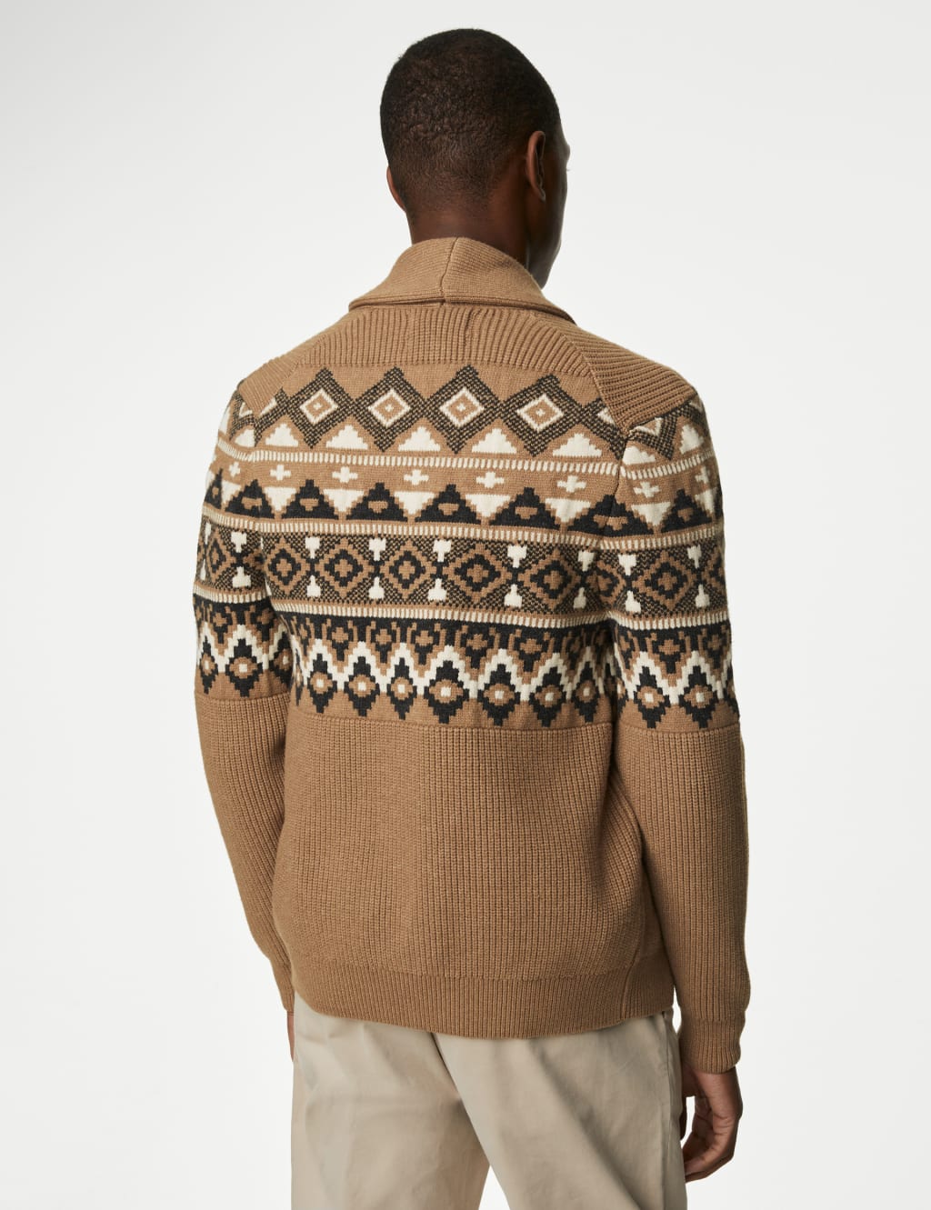 Cotton Blend Fair Isle Cardigan image 5
