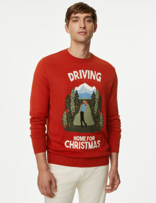 Golfer Christmas Crew Neck Jumper