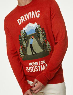 Golfer Christmas Crew Neck Jumper