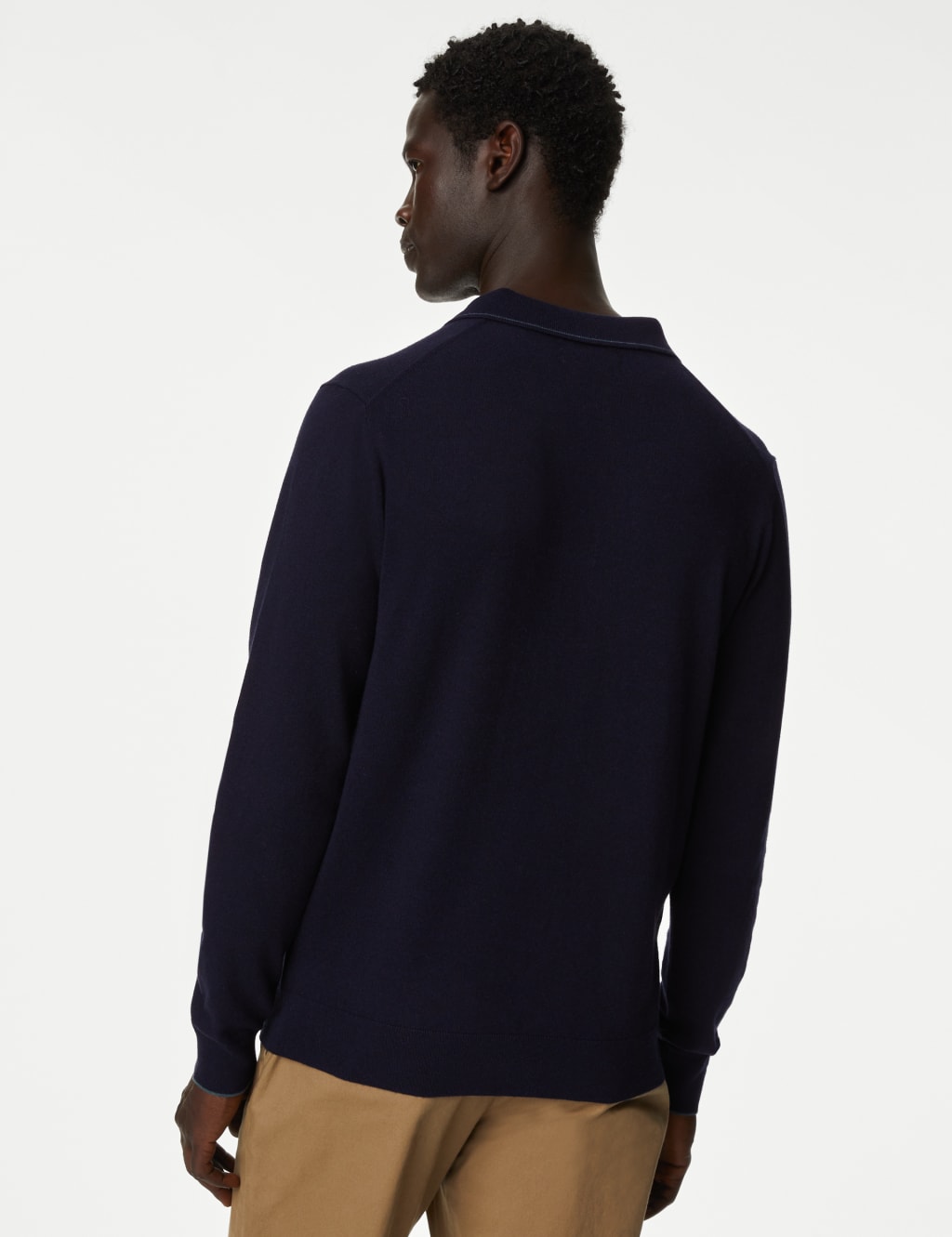 Cotton Rich Tipped Knitted Polo Shirt image 4