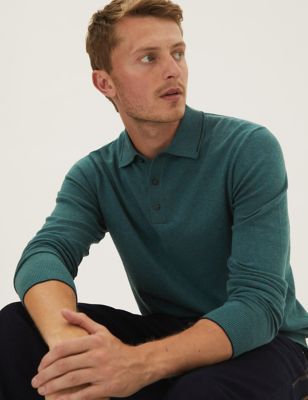 Cotton Rich Tipped Knitted Polo Shirt - IT