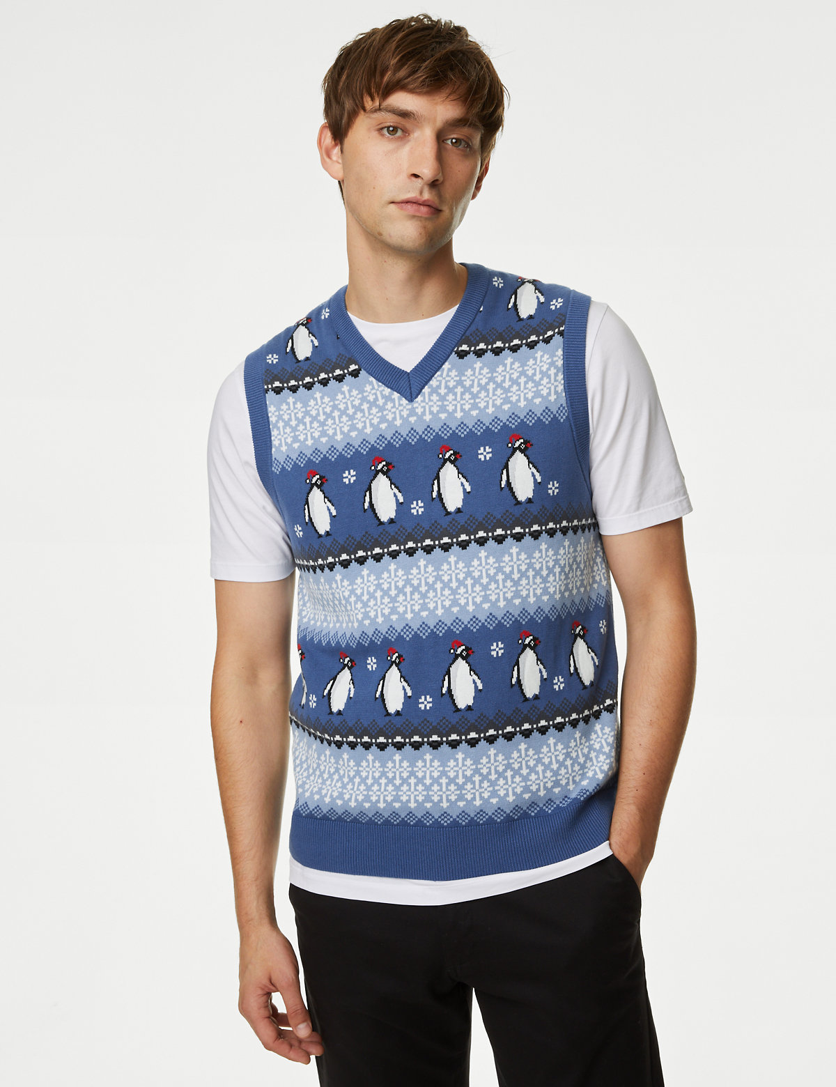 Pure Cotton Penguin Christmas Jumper