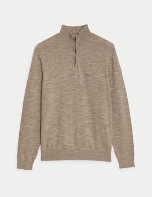 Cotton Rich Half Zip Jumper