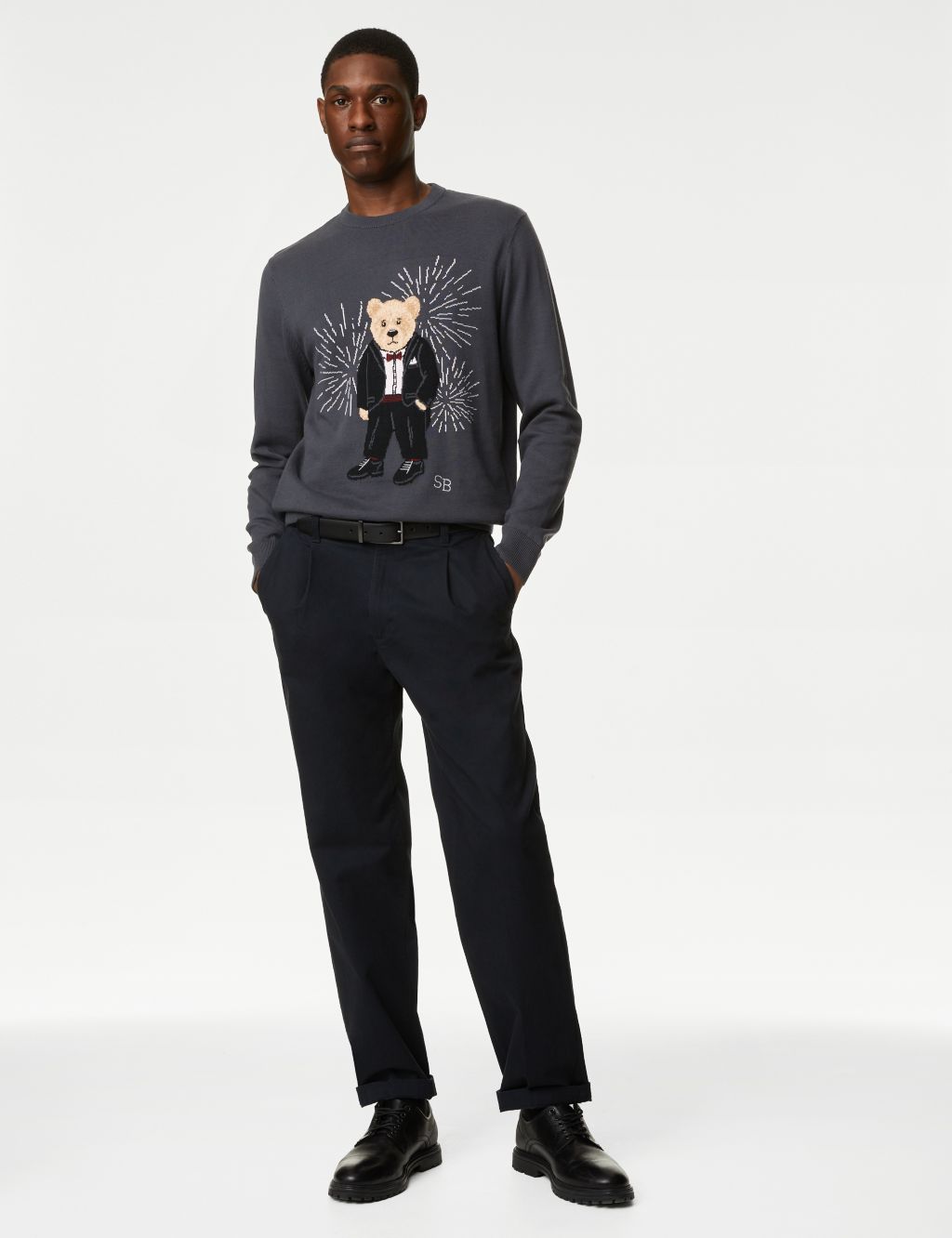 Pure Cotton Spencer Bear™ Christmas Jumper image 3
