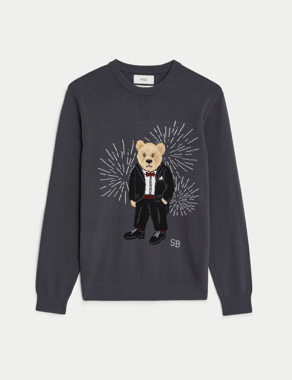 Pure Cotton Spencer Bear™ Christmas Jumper image 2