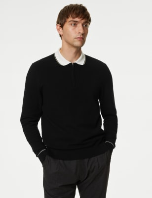 M&S Cotton Polo T-Shirts Black