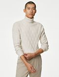 Cable High Neck Jumper