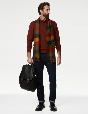 

Mens M&S Collection Strukturiertes Poloshirt mit hohem Baumwollanteil - Russet, Russet
