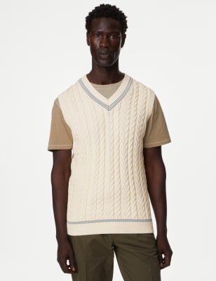 

Mens M&S Originals Strickoberteil aus reiner Supima®-Baumwolle mit Headingly-Motiv - Ecru, Ecru