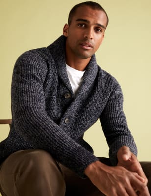 Shawl Collar Cardigan - Lambswool - Permanent Collection - Winston