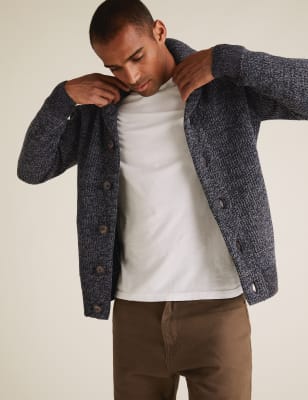 chunky shawl cardigan
