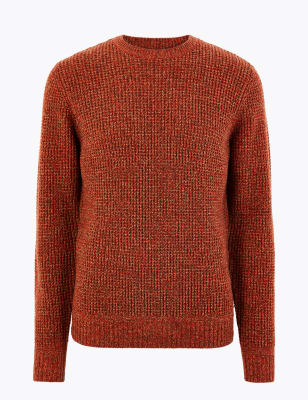 Pull textur&eacute; &agrave; encolure ronde