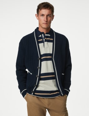 Navy cardigan m&s discount