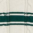 Cotton Blend Striped Textured Jumper - ecru
