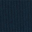 Cotton Blend Ribbed Knitted Polo Shirt - darknavy