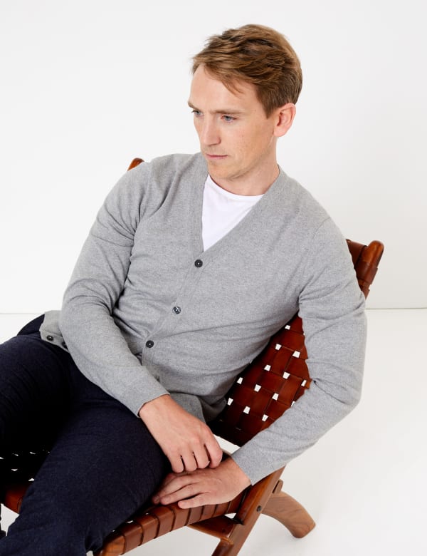 Cotton V-Neck Cardigan