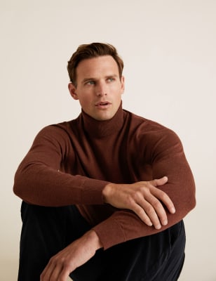 marks and spencer mens roll neck