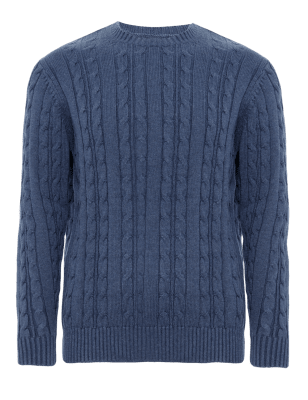 m&s cable knit jumper mens
