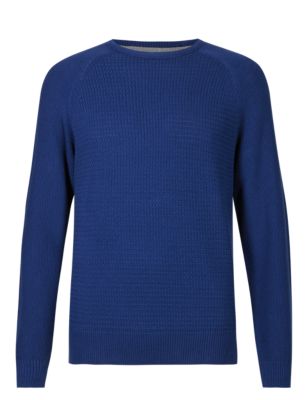 Pure Cotton Textured Jumper | M&S Collection | M&S