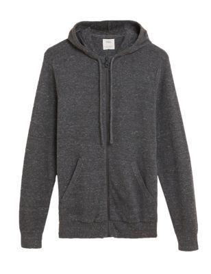 M&S Mens Pure Cotton Knitted Hoodie