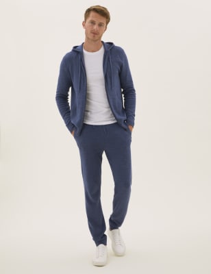 

Mens M&S Collection Pure Cotton Knitted Joggers - Navy Mix, Navy Mix