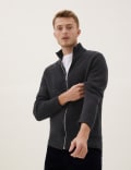 Wool Funnel Neck Knitted Jacket