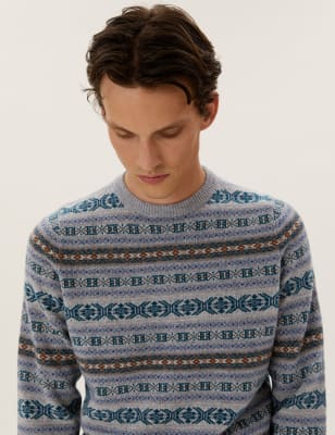 Pure Extra Fine Lambswool Fair Isle Jumper