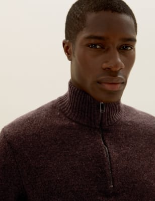 m&s half zip jumper
