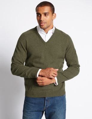 Extra Fine Pure Lambswool V-Neck Jumper