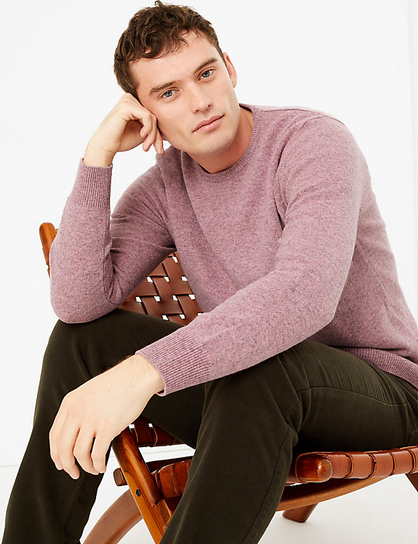 Pure Extra Fine Lambswool Crew Neck Jumper - FR